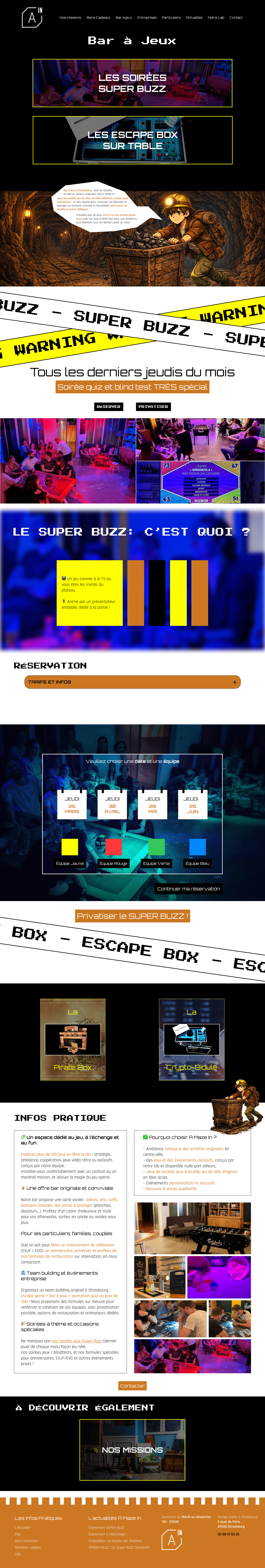 page bar à jeux